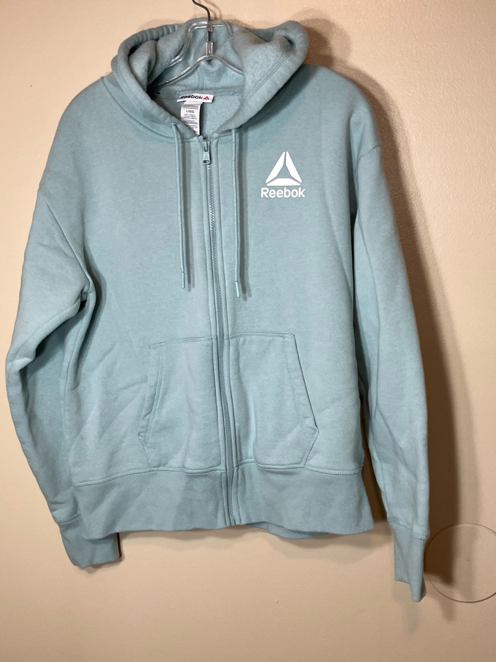 Reebok Kids Zip-Up Hoodie in Light Teal